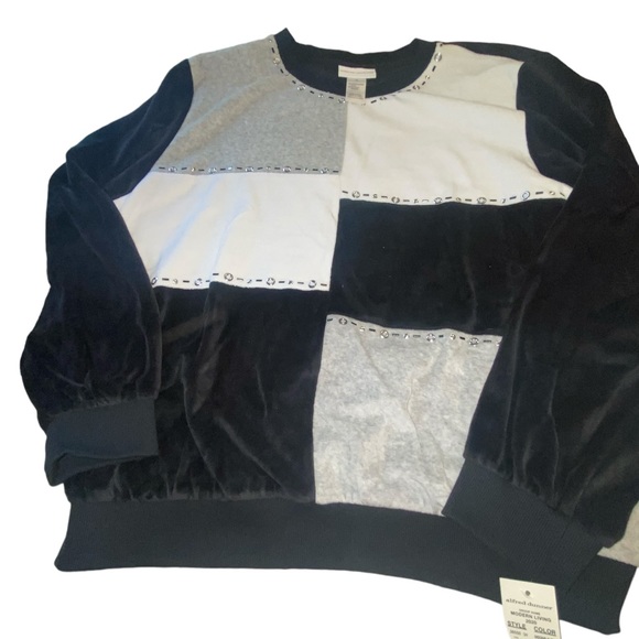 Women’s Alfred dunner shades of gray size XL classy sweatshirt nwts - Picture 4 of 7